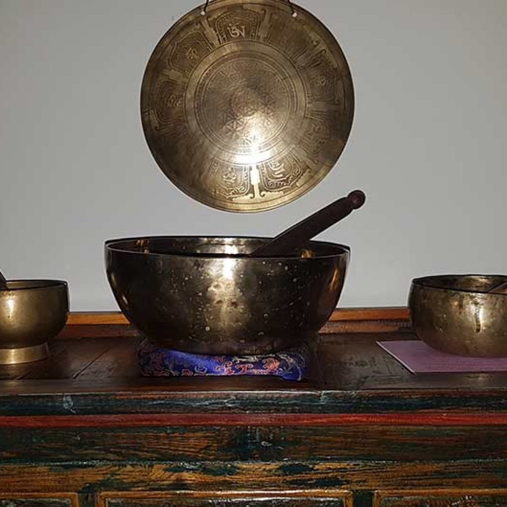 Bol Chantant Tibétain En Laiton 8,6 Cm - Avec Base En Bois, Marteau Et Sac, Pour Méditation Et Yoga